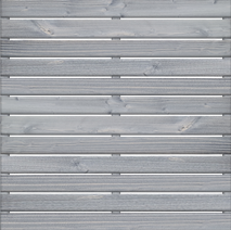 Nimes 180 x 180 cm Sichtschutzzaun mit gebürsteter Oberfläche Nadelholz Farbton Granit