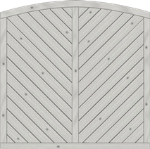 Dichtzaun Lyon 180x180/165 cm geschlossen Fichte Grau