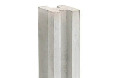 Beton Zwischenpfosten SYSTEM 3, 11,5x11,5x272 cm mit Schlitz, weiß/grau Zwischenpfosten mit Schlitz | weiß/grau