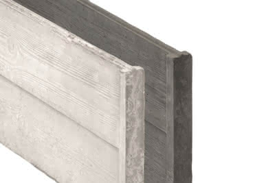 Beton Stülpschalungs-Motivplatte SYSTEM 3, 4,8x26x184 cm weiß/grau Stülpschalungs-Motivplatte | weiß/grau