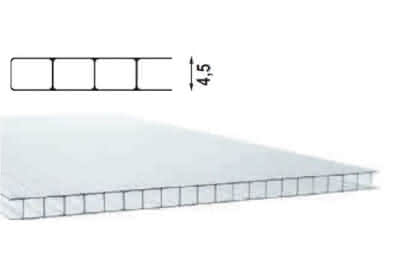Polycarbonat Stegplatten 4,5 mm klar 1050x6000 mm 6000 mm