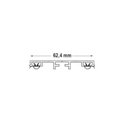 Universalprofil A1 A2, 60x12 mm,  für Stegplatten, 3500 mm 3500 mm