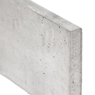 Beton Unterplatte glatt SYSTEM 1, 3,5x24x184 cm weiß/grau Unterplatte Glatt | weiß/grau