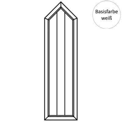 Joda® Exklusiv PVC Sichtschutz (E10) Zaunelement spitz geschlossen 576x2088/1800 mm Weiß E10-058x180 | Weiß / Weiß