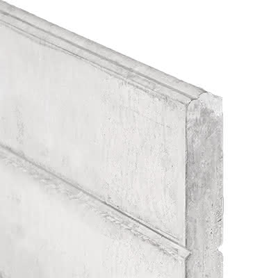 Beton Blockhütten-Motivplatte SYSTEM 3, 4,8x26x184 cm weiß/grau Blockhütten-Motivplatte | weiß/grau