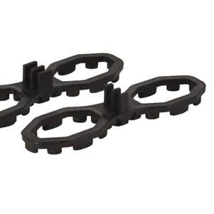 Terrassengleiter / Abstandhalter Fugenbreite 4 mm Paket à 100 Stück Kunststoff schwarz für 4 mm Fugenbreite