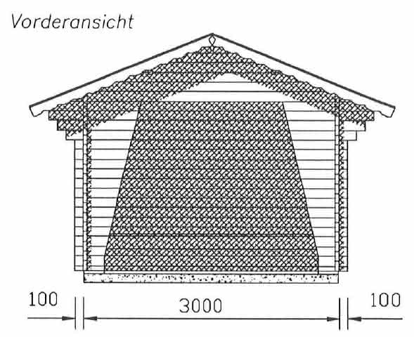 Gartenhutte Mit Doppeltur 3x3 M Und Bullaugen